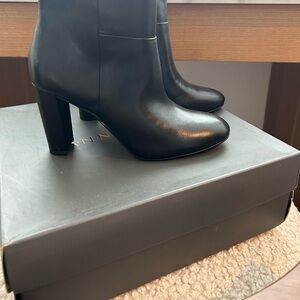 Ann Taylor Black Leather High Heel Boots- size 6.5